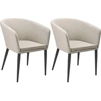 Beliani Curgo Sessel 2er Set beige/schwarz