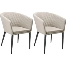Beliani Curgo Sessel 2er Set beige/schwarz