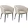 Beliani Curgo Sessel 2er Set beige/schwarz
