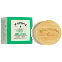 The Scottish Fine Soaps Scottish Fine Soaps Vetiver & Sandalwood Shave Soap & Bowl Set 100 g
