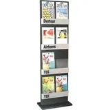 Kerkmann Prospektständer First silber DIN A4, DIN A5, DIN lang 8 Fächer, 1 St.