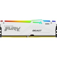 Kingston FURY Beast RGB weiß DIMM 32GB DDR5-6400, CL32-39-39,