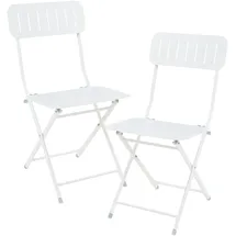 [en.casa] Campingstuhl Set Sande Weiß