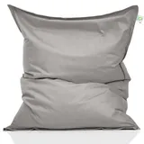 Green Bean Indoor Sitzsack XXL 140x180cm 380 Liter Kinder - Erwachsene Bean Bag EPS Perlen Füllung Riesensitzsack Hellgrau Silbergrau