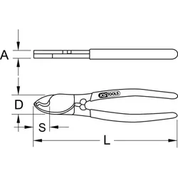Kabelschneider Ø15mm, 210mm