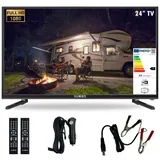 KB Elements ELT24DE910B LED-Fernseher (60,00 cm/24 Zoll, Full HD, 12/220 Volt, Hotelmodus, Triple Tuner) schwarz