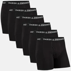 KLASSISCHE BOXERSHORTS MIT EINGRIFF - 6-Pack - Schwarz - 2XL