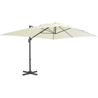 mit Aluminium-Mast 400 x 300 cm Sandweiß