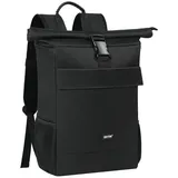 TAN.TOMI Freizeitrucksack Rucksack Rolltop Backpack Wasserdicht Laptop Arbeitsrucksack, Für Schule Fahrradfahren Freizeit Reise schwarz