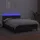 vidaXL Boxspringbett mit Matratze & LED Schwarz 140x200 cm Kunstleder