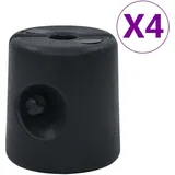 vidaXL Pavillon-Gewichte 4 Stück Schwarz 0,0 x 0,0 m