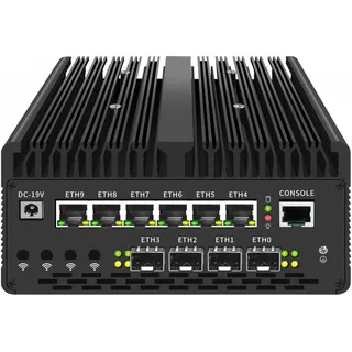 PcZinophyte Ultra 9 185H Firewall Mini-PC 4X 2X 10G SFP 6 * 2,5G LAN vPro Thunderbolt 4 2xNVMe Home Lab Server