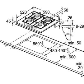 Siemens Backofenset 71L + Gaskochfeld Eco Clean 3D Heißluft