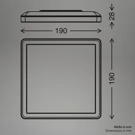 B.K.Licht Briloner Slim Case LED Deckenlampe, Indirektes Licht, Neutralweißes Licht, Weiß, 19 x 19 x 3 cm