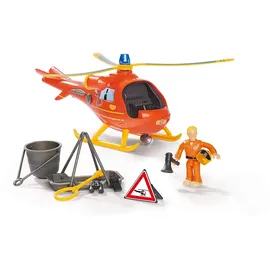 Simba Feuerwehrmann Sam Hubschrauber Wallaby mit Figur 15 cm