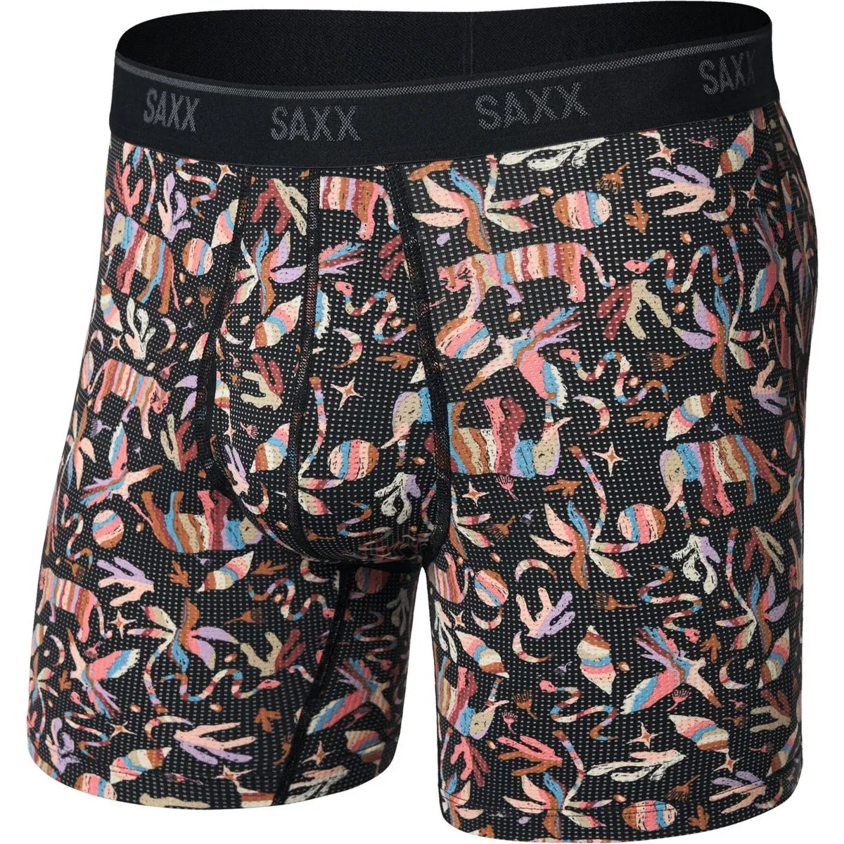 Saxx Quest Quick-dry Mesh Boxer Brief FLY adobe zoo-black (AZB) XXL
