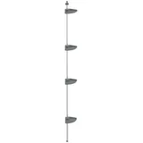 vidaXL Teleskop-Eckregal 4 Etagen Silbern Aluminium