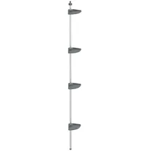 vidaXL Teleskop-Eckregal 4 Etagen Silbern Aluminium