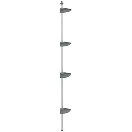 vidaXL Teleskop-Eckregal 4 Etagen Silbern Aluminium