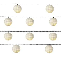 MARELIDA Lichterkette Solar 4,5m 10 Lampions weiß