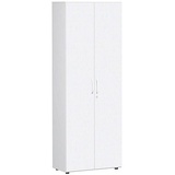 geramöbel Garderobenschrank Flex, S-386128-WW weiß 2 Fachböden 80,0 x 42,0 x 216,0 cm