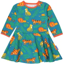 Toby Tiger Skater Kleid mit Raubkatzen Print in grün | Gr.: 110
