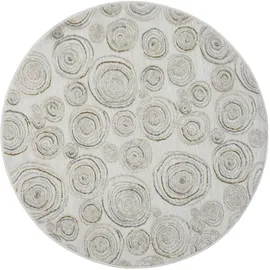 Myflair My Style Kurzflorteppich 120 x 120 cm Beige/Silber/Weiß