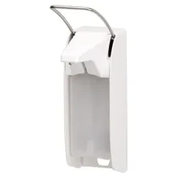 ingo-man® plus IMP Seifen-/Desinfektionsmittelspender 1417465 , Kurzer Bedienhebel, Aluminium, weiß, E P/24