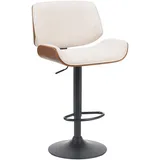CLP Barhocker Beverley höhenverstellbar drehbar Walnuss/Creme
