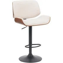 CLP Barhocker Beverley höhenverstellbar drehbar Walnuss/Creme