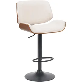 CLP Barhocker Beverley höhenverstellbar drehbar Walnuss/Creme