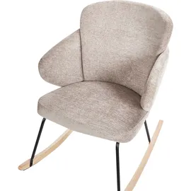 Beliani Schaukelsessel VIKEN Polyester 66 x 87 x 74 cm Taupe