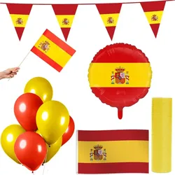 Spanien Party Deko Set 24 tlg. Partyset Partydeko rot gelb