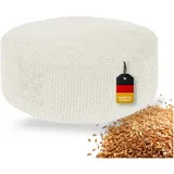 OMNANA® CushyTM Meditationskissen rund – Sitzkissen 10cm/15cm/20cm hoch – Chenille Yogakissen mit Dinkelfüllung – Bodenkissen, Kissen für Meditation & Entspannung – Made in Germany