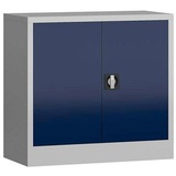 ClassiX Stahlschrank X-530301 enzianblau, lichtgrau 80,0 x 38,0 x 75,0 cm, aufgebaut