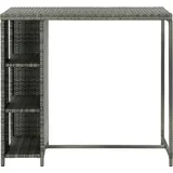 vidaXL Bartisch mit Regal 120 x 60 x 110 cm Grau