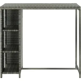 vidaXL Bartisch mit Regal 120 x 60 x 110 cm Grau