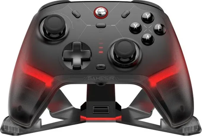 GameSir Cyclone 2 Multiplattform-Controller mit Mag-Res TMR-Sticks, 1000 Hz Signalrate, 2-in-1 Hall- & Mikro-Schalter an den Triggern, RGB-Beleuchtung und Ladestation für PC/Switch/iOS/Android (Schwarze Bundle-Edition)