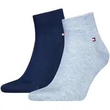 Tommy Hilfiger Quarter Socken 2er Pack Light Blue Melange 43-46