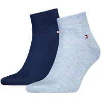 Tommy Hilfiger Quarter Socken 2er Pack Light Blue Melange 43-46