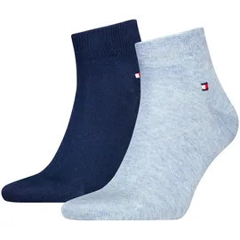 Tommy Hilfiger Quarter Socken 2er Pack Light Blue Melange 43-46