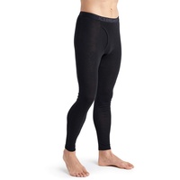 Icebreaker Merino 175 Everyday Leggings mit Eingriff - Ultralight Fabric | Unterwäsche | Thermo Unterwäsche Männer Winter | Thermounterwäsche - Schwarz, L