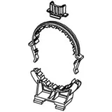 TECE 9820348 TECEprofil WC-Ablaufbogenhalter komplett, unten, -