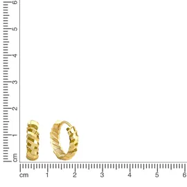 Fascination by Ellen K. Creolen 375 Gelbgold diamantiert one-size