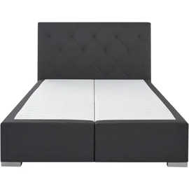 Home Affaire Boxbett HOME AFFAIRE "Tynan", grau (anthrazit), B:154cm L:210cm, Komplettbetten, Boxspringbett, wahlweise mit Bettkasten, in H2, H3 & H4 erhältilich