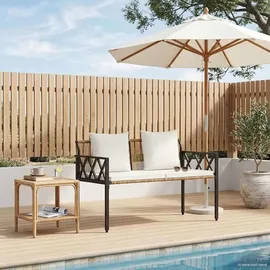 vidaXL 2-Seater 116 x 56 x 75 cm Braun