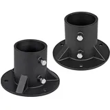 2-teilige Edelstahl-poolleiterhalterungen, Poolleiter-montageset Mit Flanschrohr, Poolleiterhülse, Stabile Flanschleiterstütze, Leiter