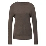 STREET ONE Strickpullover mit Rollkante, Gr. 40, dark nomad brown mel., , 47214945-40