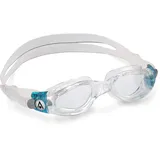 Aqua Sphere AQUASPHERE | Kaiman Compact Schwimmbrille Transparent & Türkis - Klare Linse