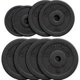 Gorilla Sports Hantelscheiben Set Hantelscheibe 27,5 kg schwarz